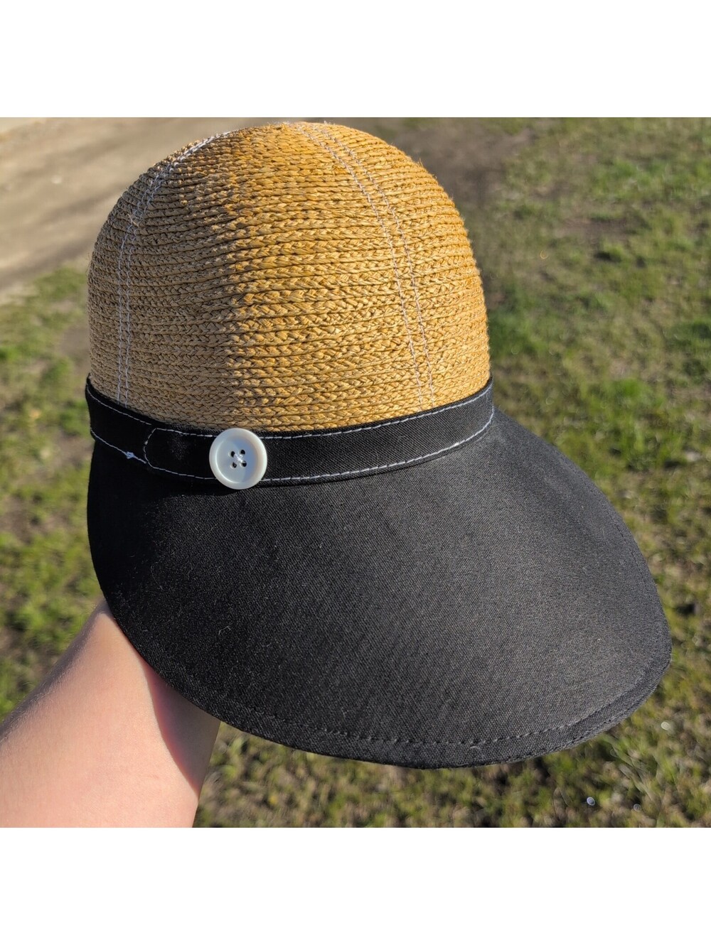 VTG Florabella Handwoven Raffia Hat Beach Sun Poolside Vacation Cruise beachy